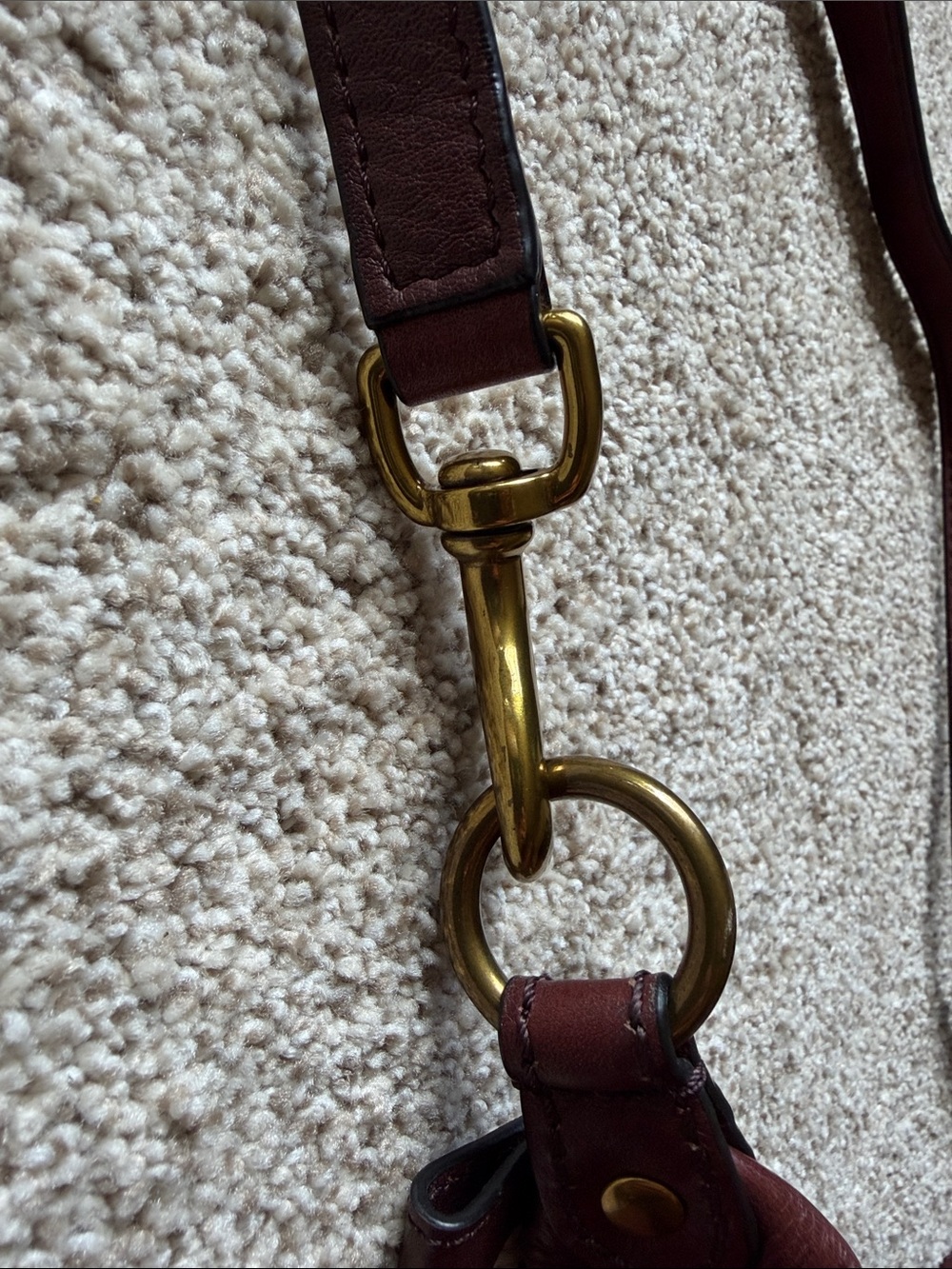 Frye Campus Rivet Small Leather Crossbody Bag in Black Cherry - Picture 5 of 9